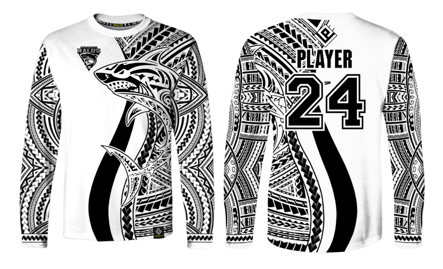 SSHS RUGBY Sublimated Men's Long Sleeve (White)