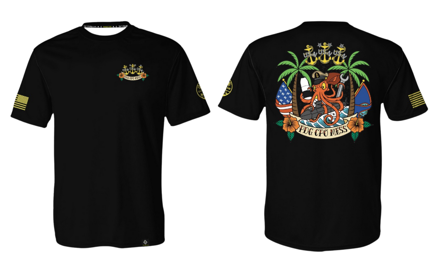 USN PDG CPO MESS Sublimated Men's Dri-Fit T-shirt (Black)