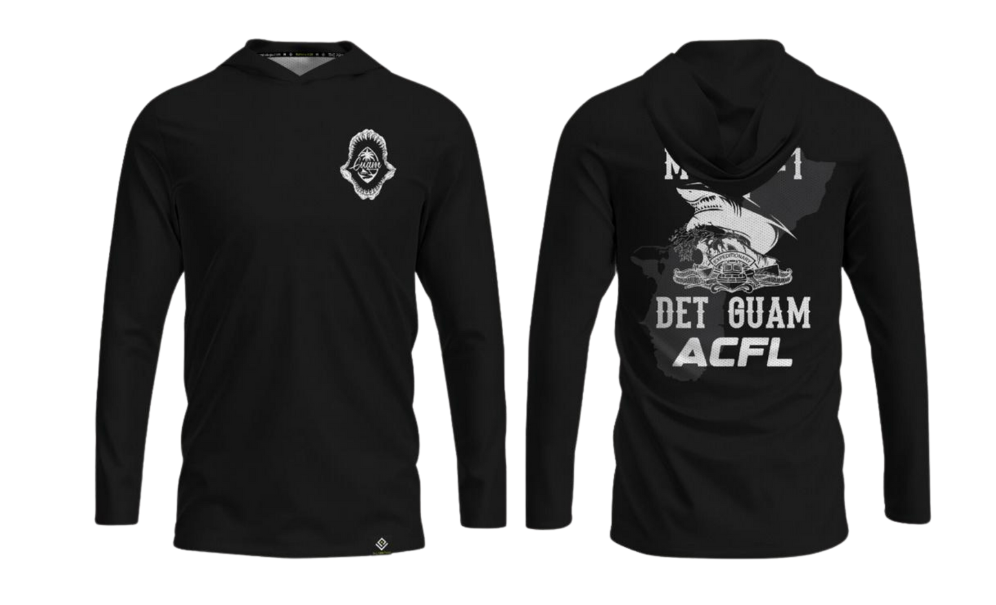 MESG -1 COMMAND FITNESS LEADER Men's Sublimated Long Sleeve with Hood (Black)