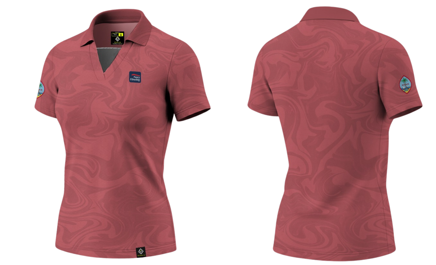NAVAL BASE HOUSING GUAM Sublimated Women's Polo (Pink)