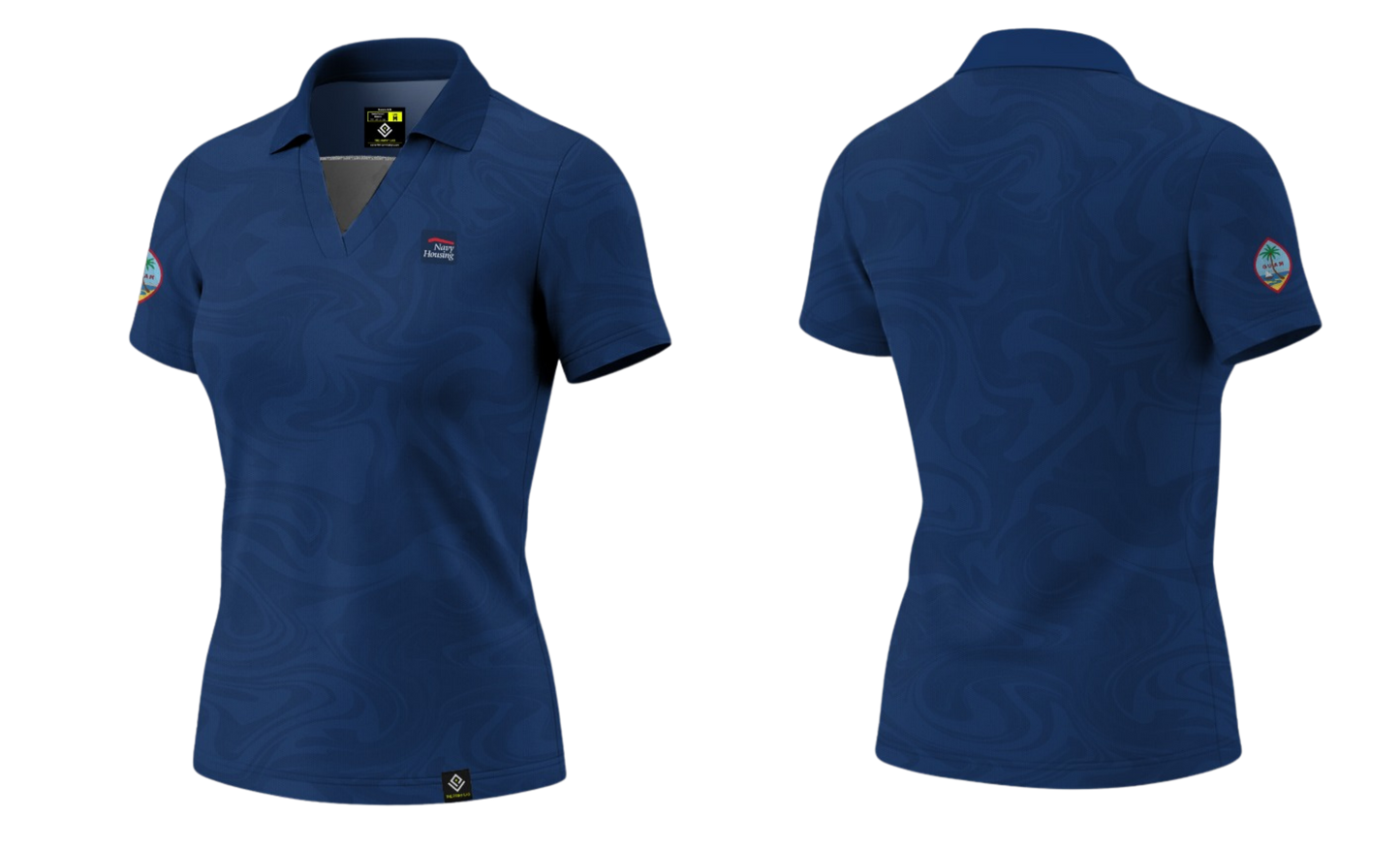 NAVAL BASE HOUSING GUAM Sublimated Women's Polo (Navy Blue)
