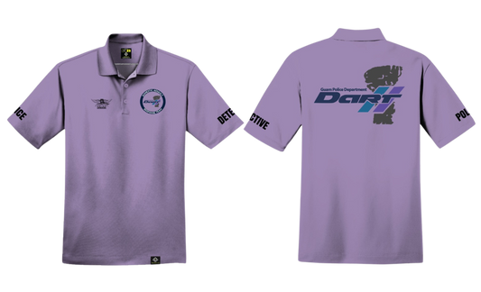 DOMESTIC ASSAULT Sublimated Men's Polo Shirt (Light Purple)