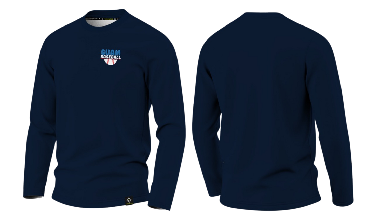 GUAM LITTLE LEAGUE Sublimated Men's Long Sleeve (Crest Logo - Blue)