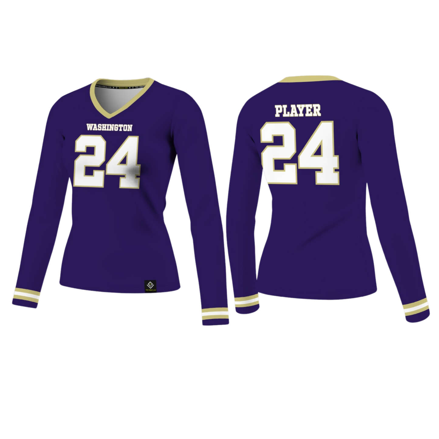 GW FOOTBALL Sublimated Women's Long Sleeve (Purple)