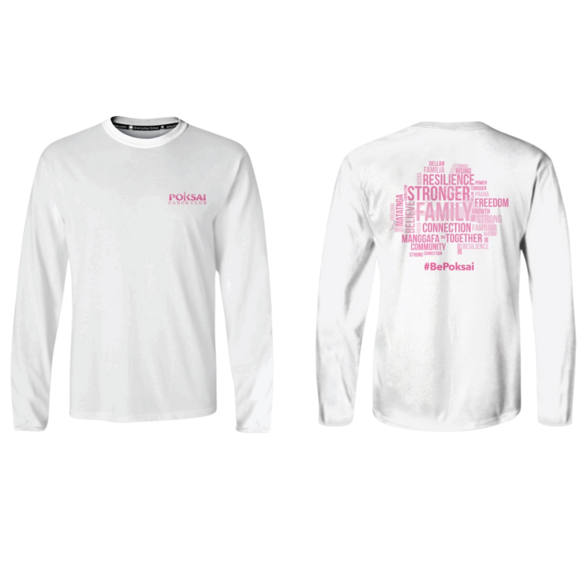POKSAI CANOE Screen Print Cotton Long Sleeve (White)