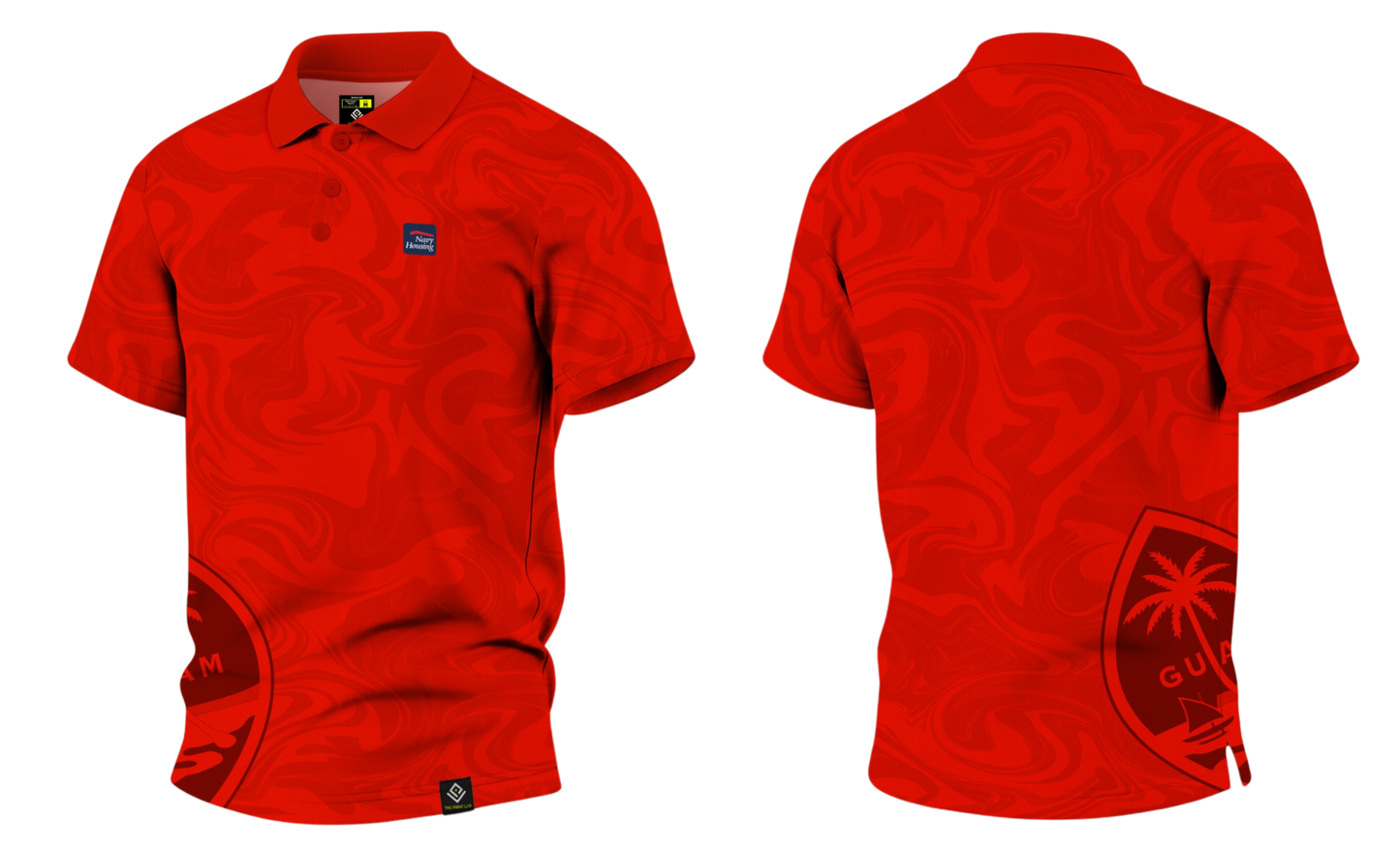 NAVAL BASE HOUSING GUAM Sublimated Men's Polo (Red)