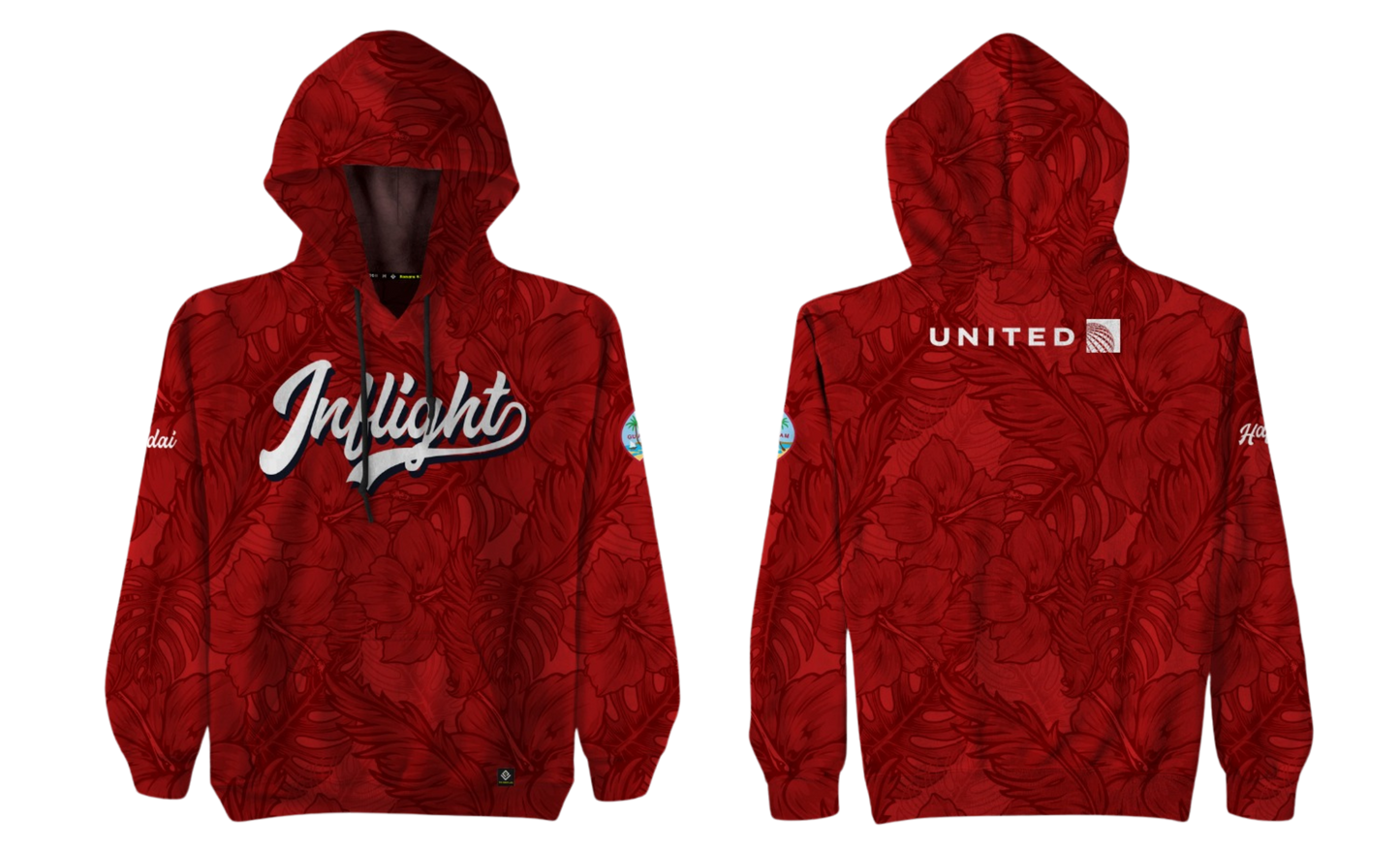 UNITED INFLIGHT Sublimated Men's Pullover Hoodie Jacket