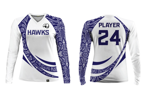 FBLG HAWKS RUGBY Sublimated Women's Long Sleeve