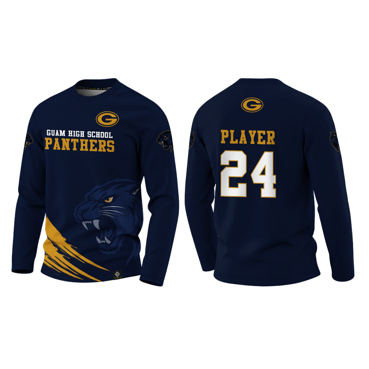 GUAM HIGHSCHOOL FOOTBALL Sublimated Men's Long Sleeve