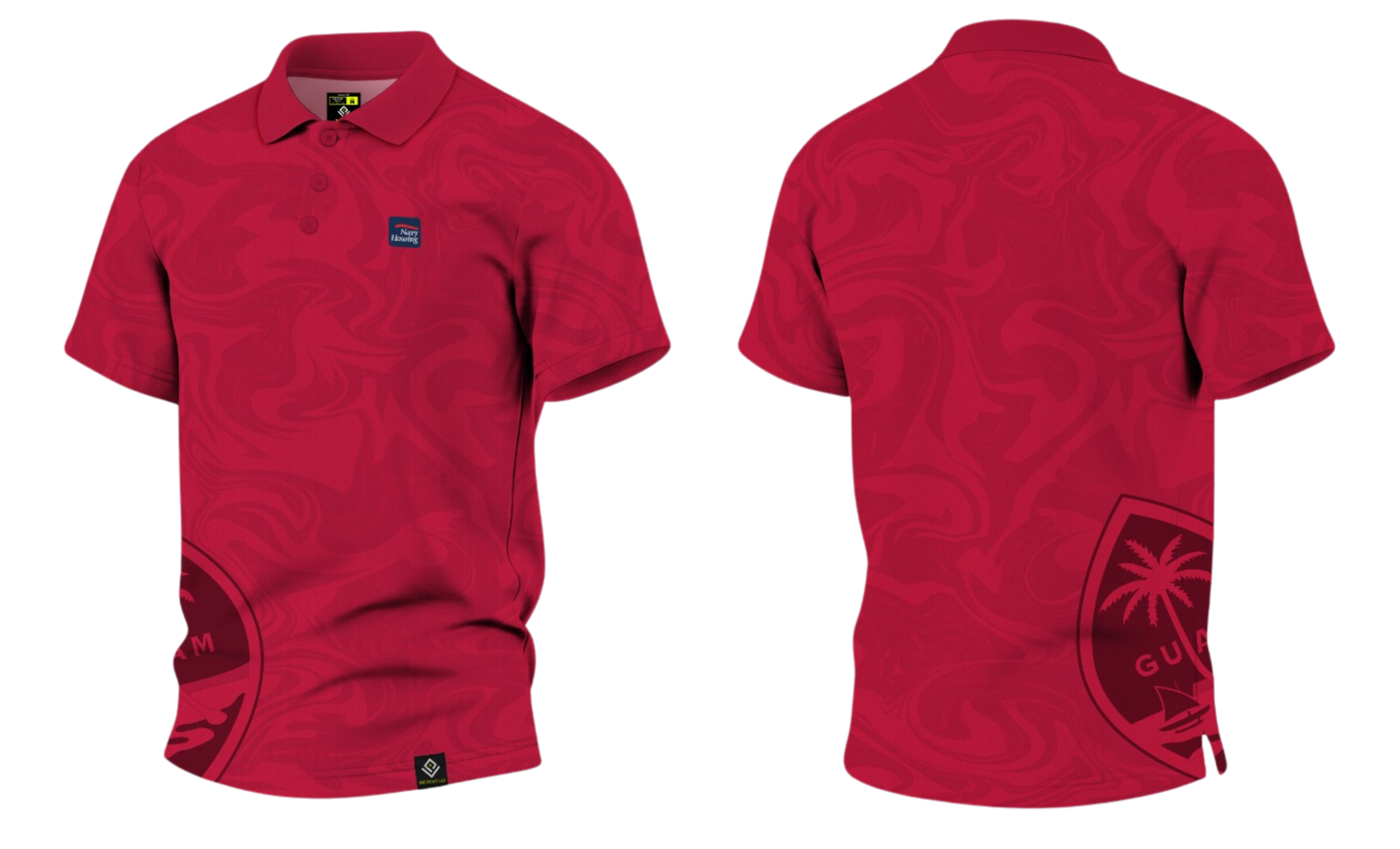 NAVAL BASE HOUSING GUAM Sublimated Men's Polo (Magenta)