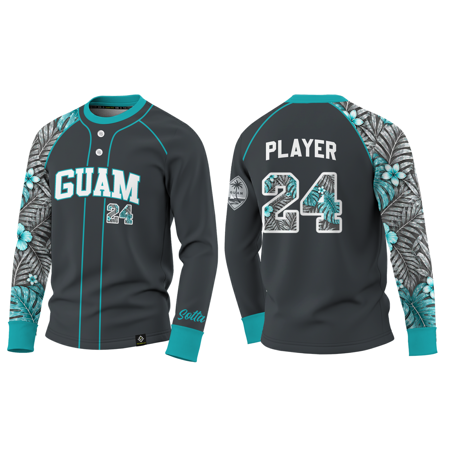 SOTTA SOFTBALL Sublimated Men's Long Sleeve with Cuff (Gray)