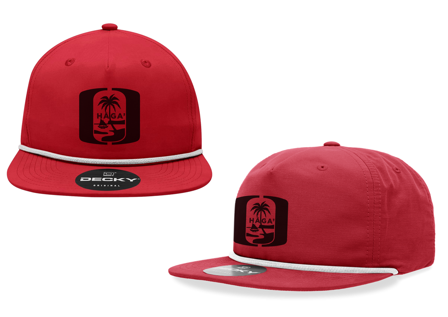 HAGA OUTLAWS Screen Print Cap (Outlaw with Guam Seal Black)