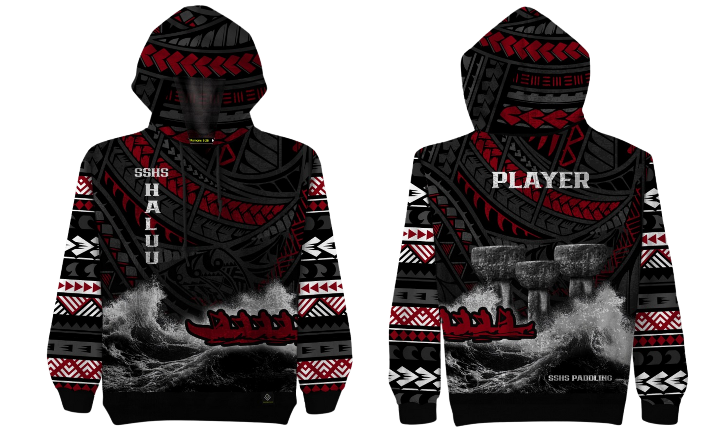 SIMON SANCHEZ PADDLING - Sublimated Men's Hybrid Zipper Hoodie Jacket