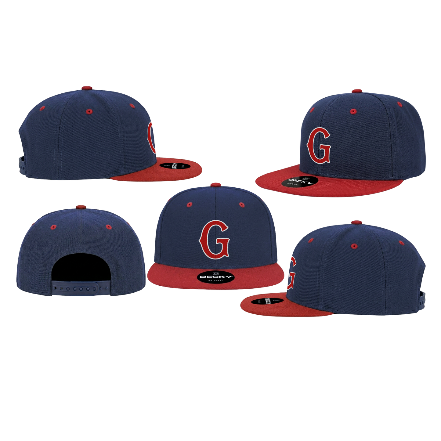GUAM LITTLE LEAGUE Youth Snap Back Hat (Navy Blue & Red)