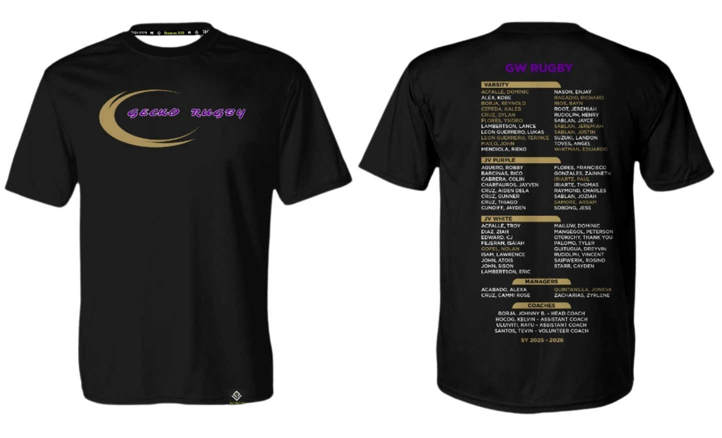 GW RUGBY Sublimated T-shirt