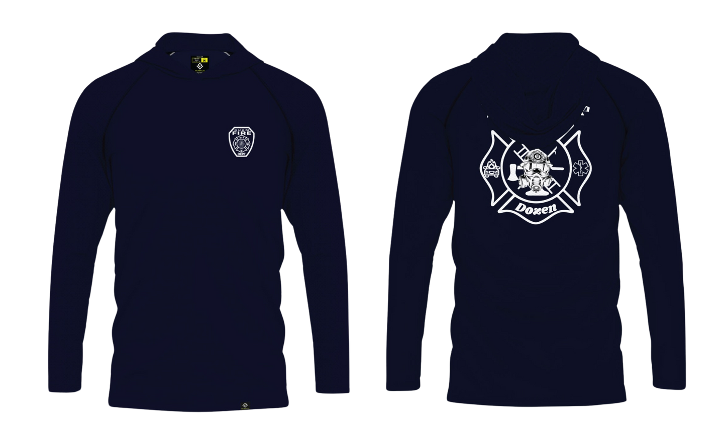 GUAM FIRE DEPARTMENT - ASTUMBO STATION 12 Sublimated Raglan Long Sleeve with Hood