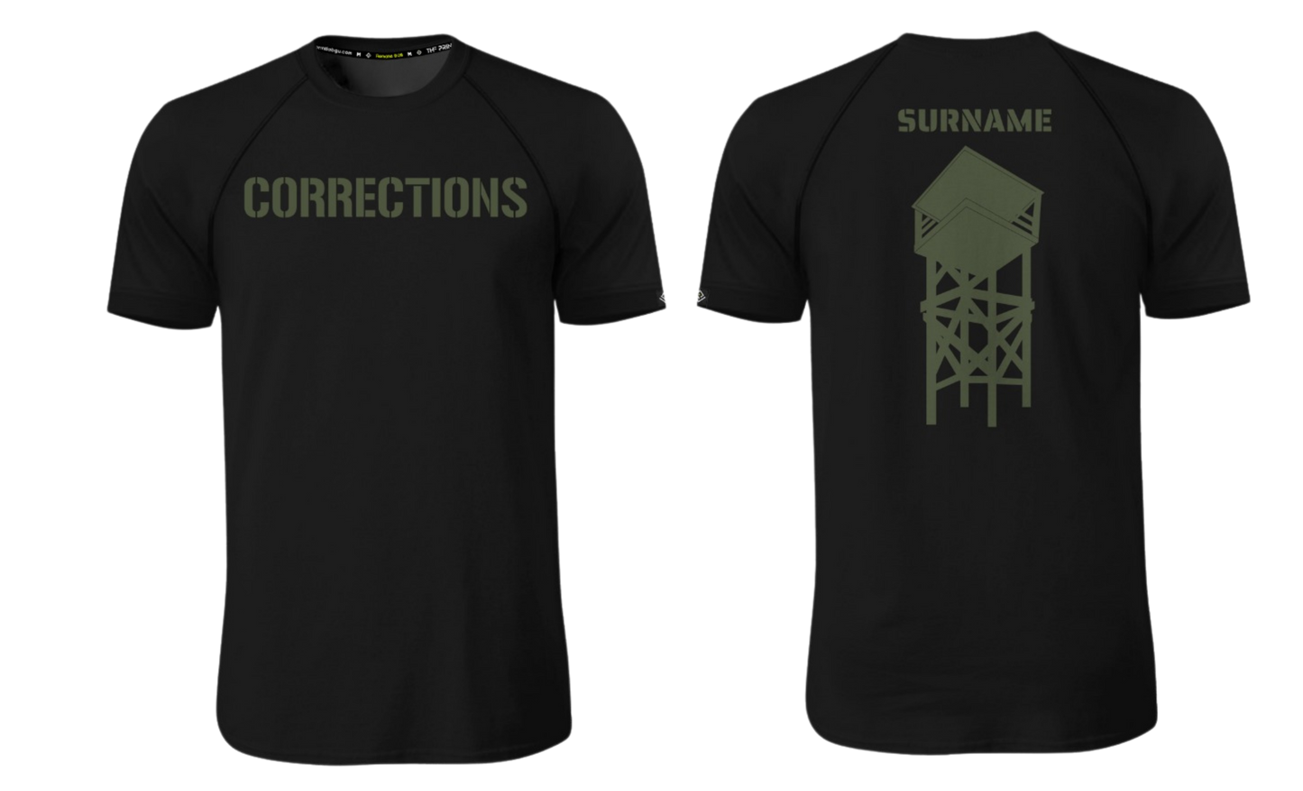 CORRECTIONS Sublimated Dri Fit Raglan T-shirt (Black)
