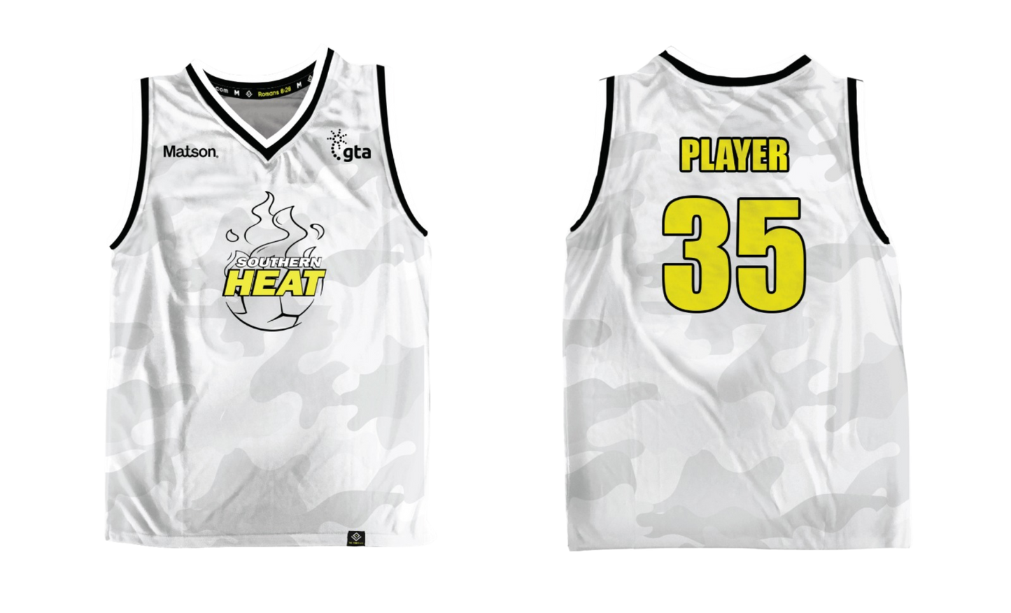 SOUTHERN HEAT SOCCER Sublimated Men's Tank Top (White-Yellow)