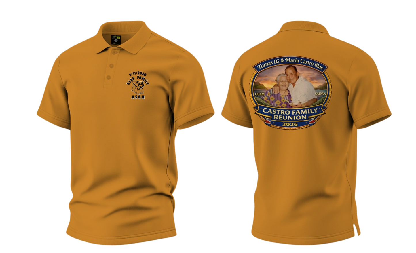 BLAS - CASTRO FAMILY REUNION Sublimated Men's Polo Shirt (Blas - Castro Family Asan)