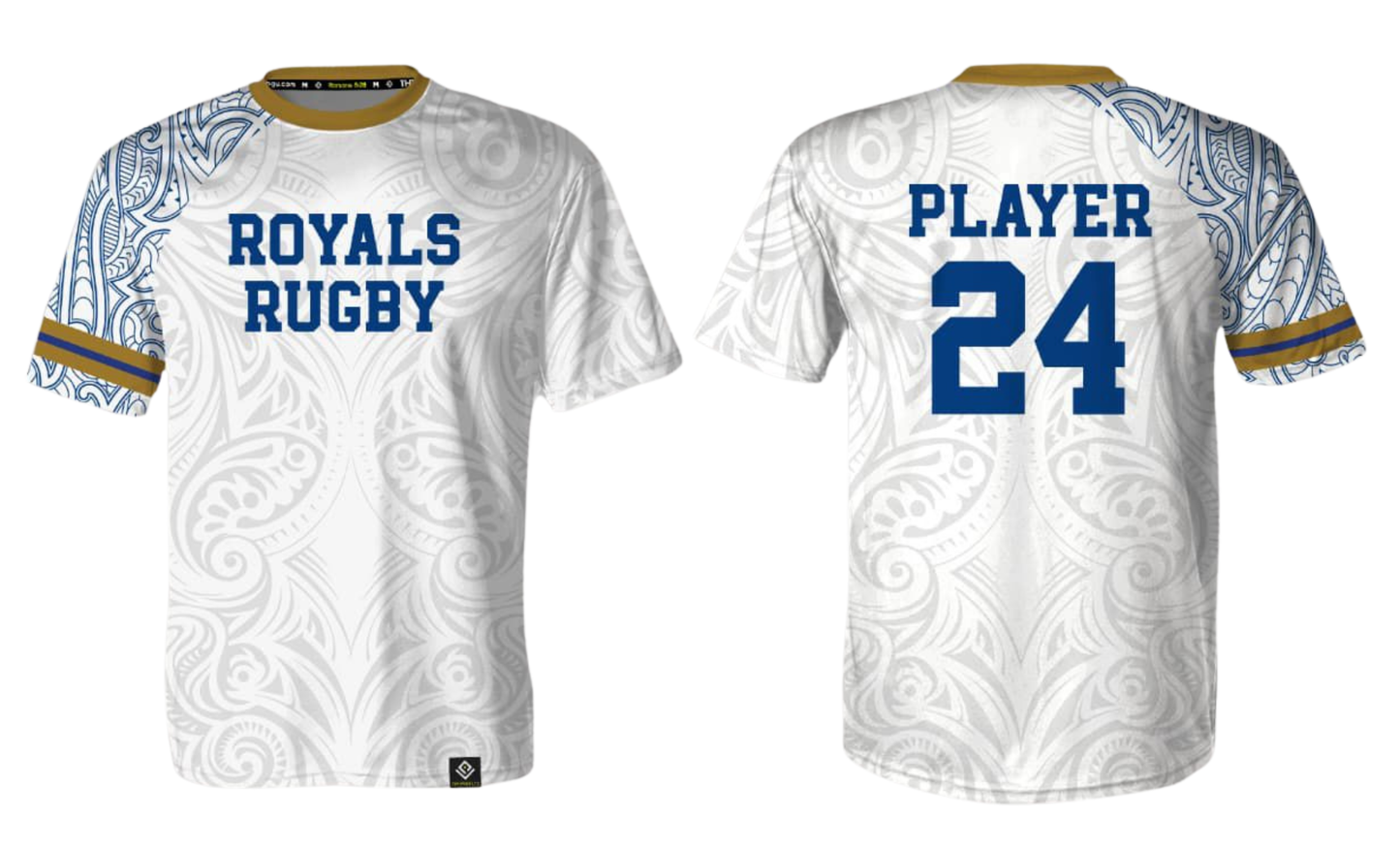 ND ROYALS RUGBY Sublimated Men's T-shirt (White)