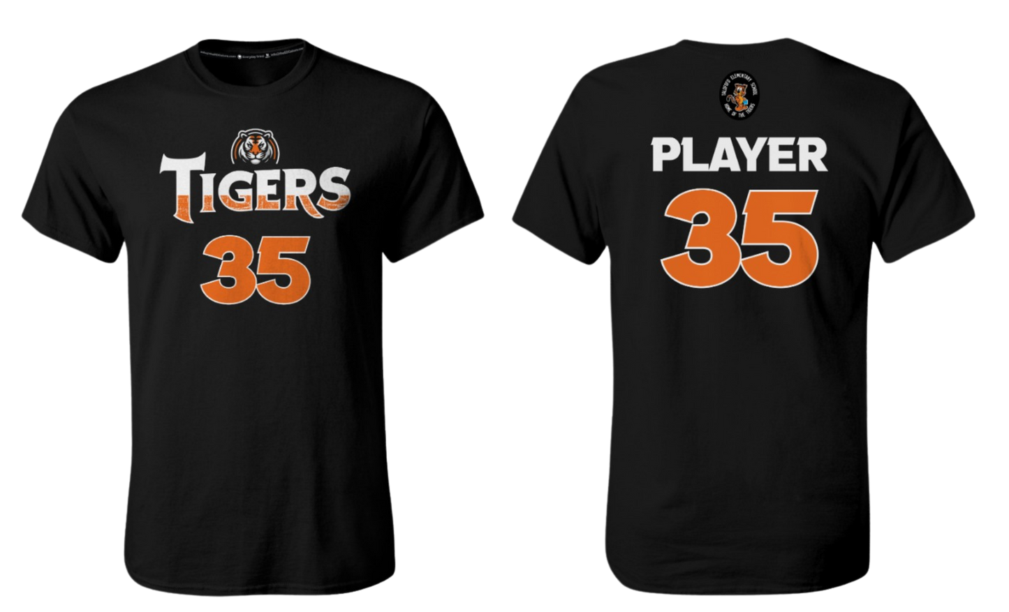 TALAFOFO - TIGERS Screen Print Cotton T-shirt (Black)