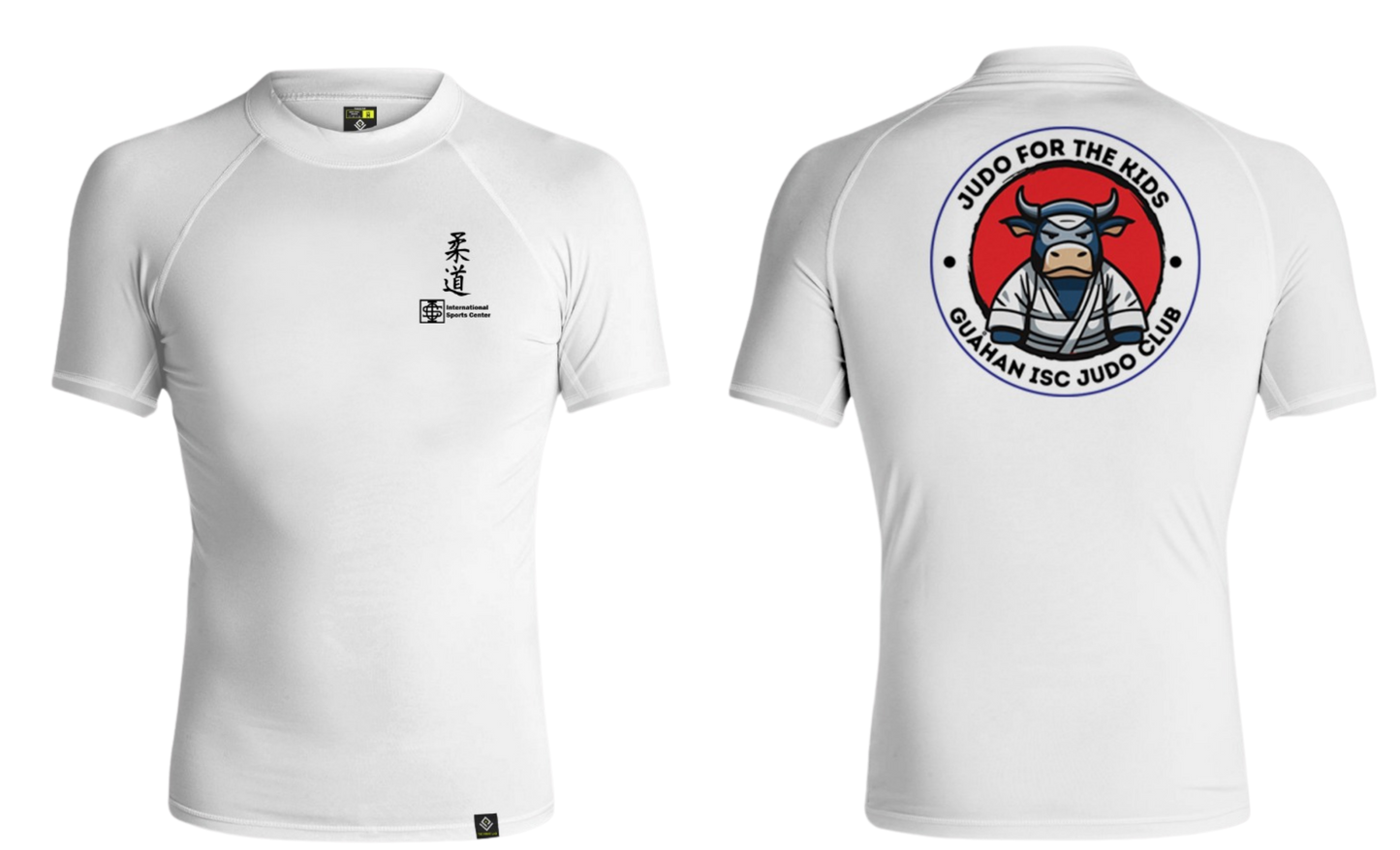 JUDO FOR THE KIDS Sublimated Short Sleeve Rash Guard (White)
