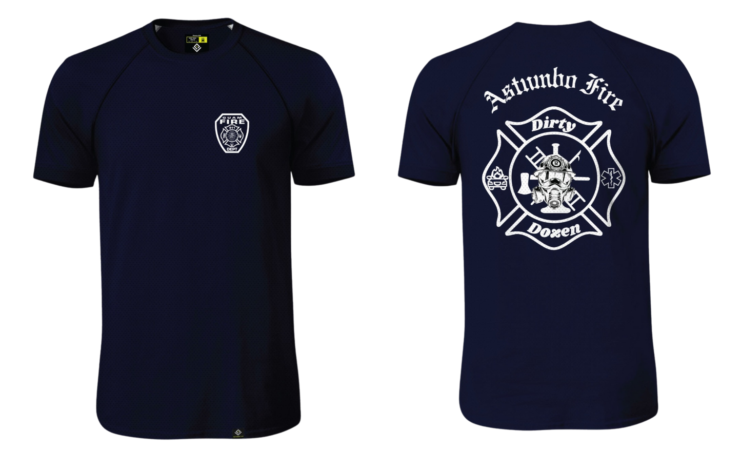 GUAM FIRE DEPARTMENT - ASTUMBO STATION 12 Sublimated Raglan T-shirt