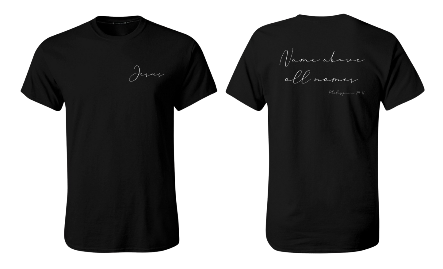 JESUS NAME ABOVE ALL NAMES Screen Print Cotton T-shirt