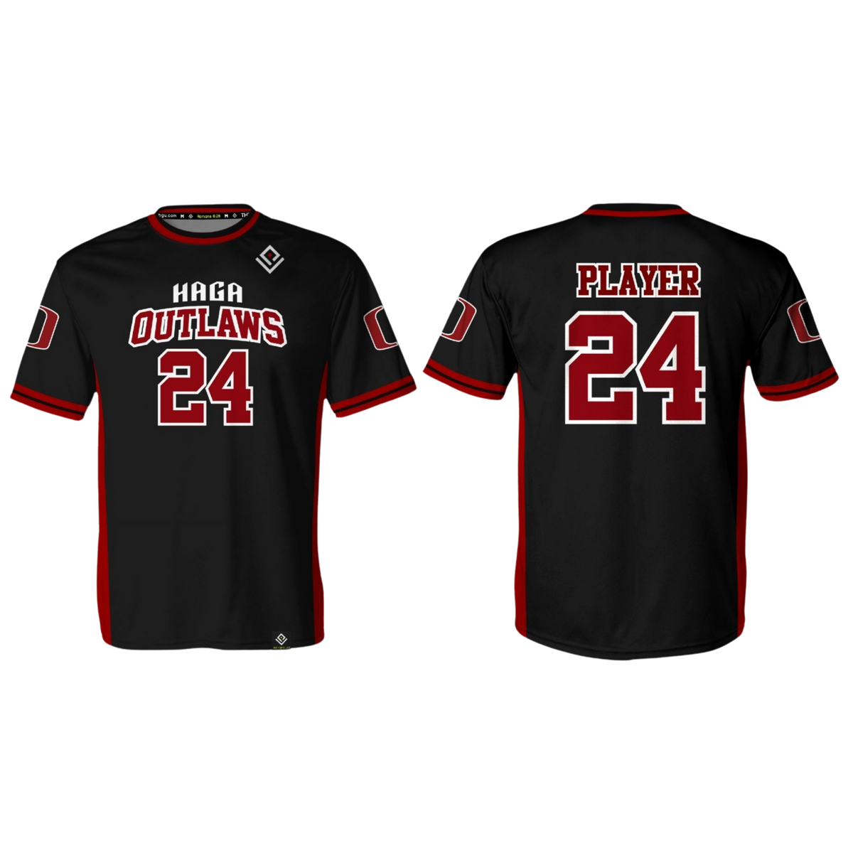 HAGA OUTLAWS Sublimated Men's T-shirt (Black)