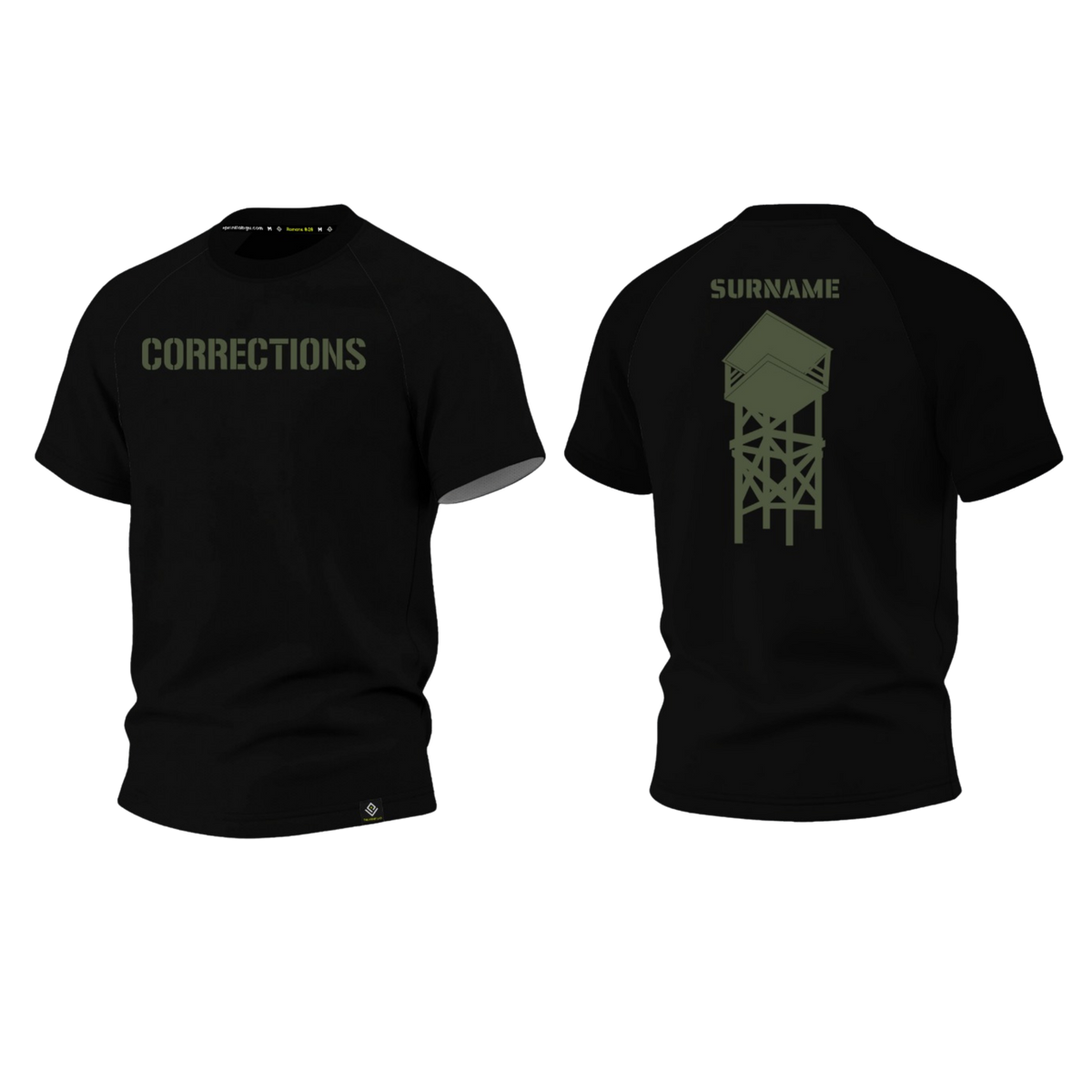 CORRECTIONS Sublimated Dri Fit Raglan T-shirt (Black)