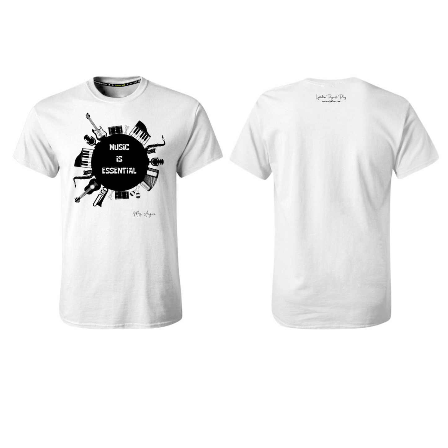LYTELLTON PAGES & PLAY Screen Print T-shirt (Music is Essential)