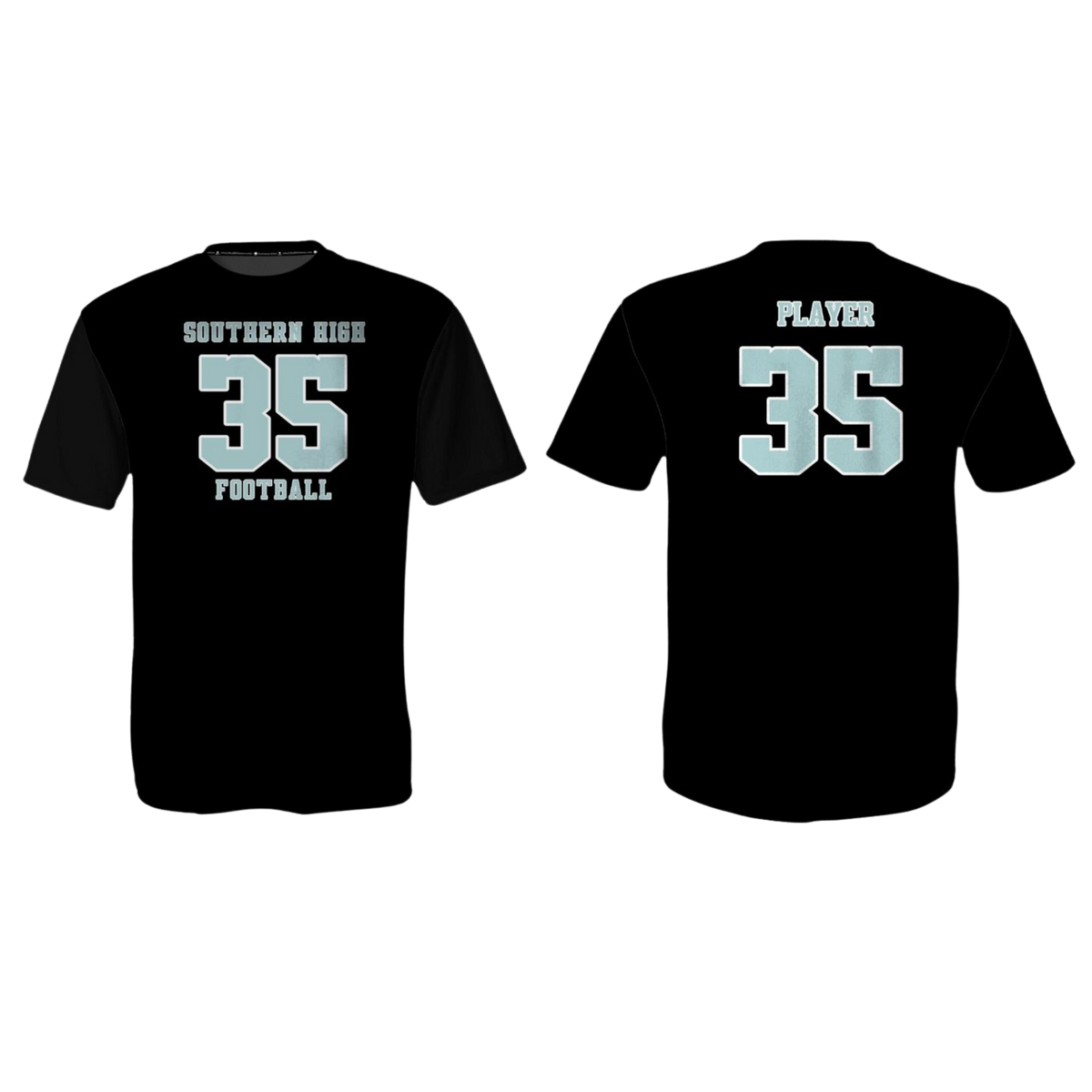 SOUTHERN HIGH FOOTBALL 2025 Dri Fit Screenprint T-shirt and (Player Name and Number)