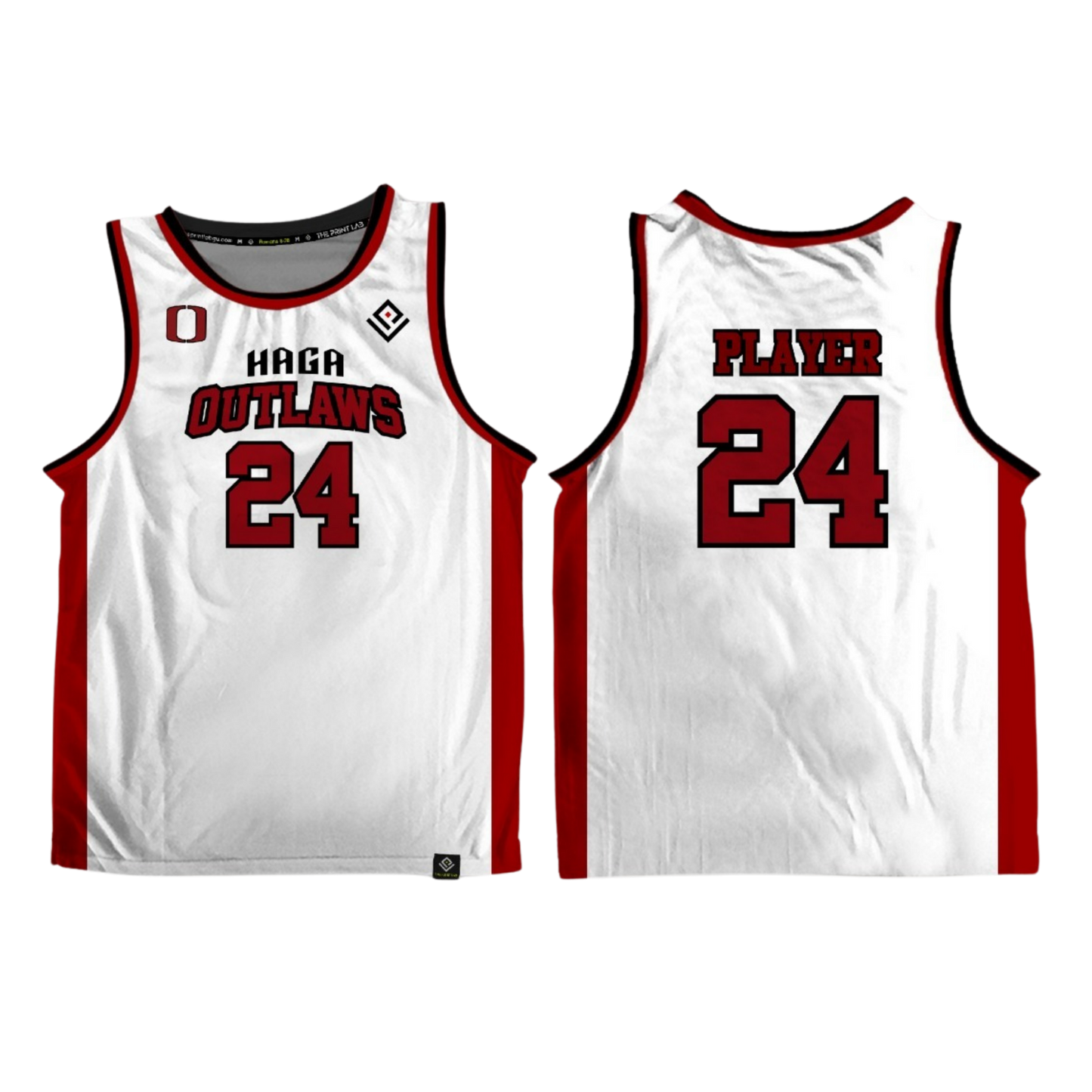 HAGA OUTLAWS Sublimated Men's Tank Top (White)