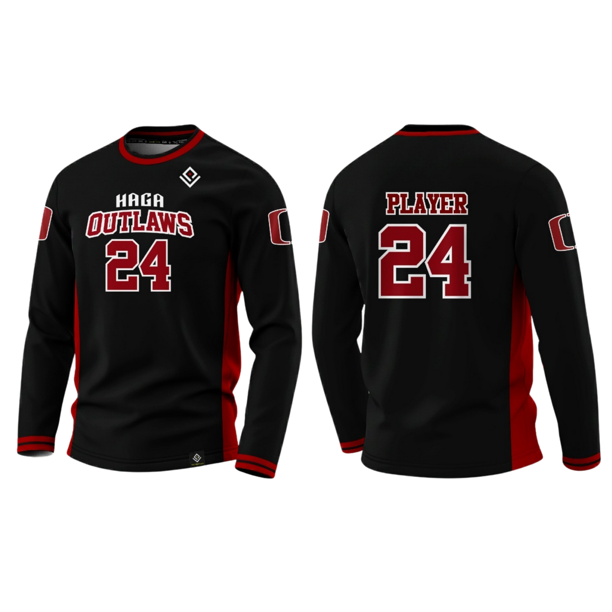 HAGA OUTLAWS Sublimated Men's Long Sleeve (Black)
