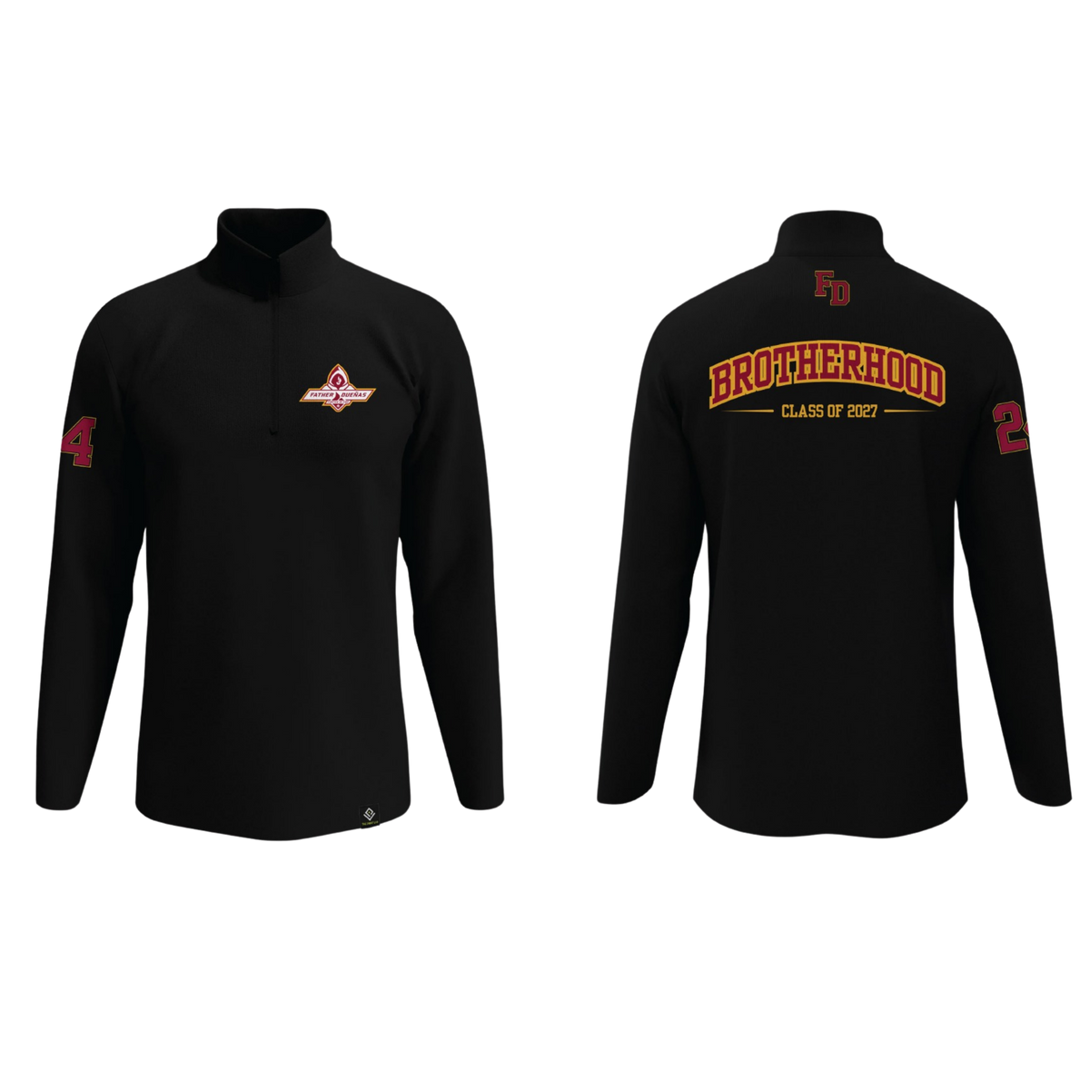 FATHER DUENAS FOOTBALL Sublimated Quarter Zipper