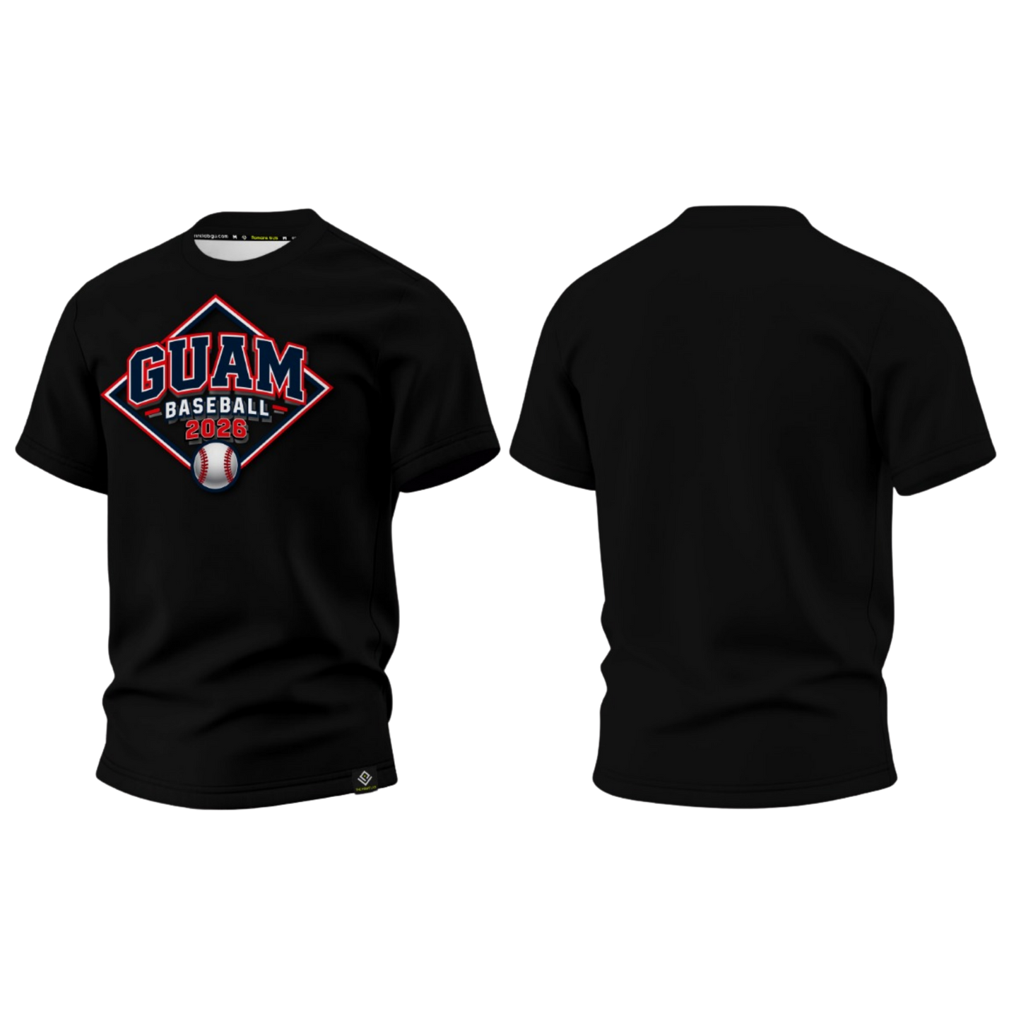 GUAM LITTLE LEAGUE Sublimated Men's T-shirt (Front Logo - Black)
