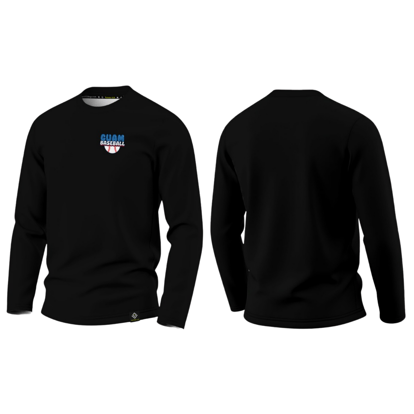GUAM LITTLE LEAGUE Sublimated Men's Long Sleeve (Crest Logo - Black)