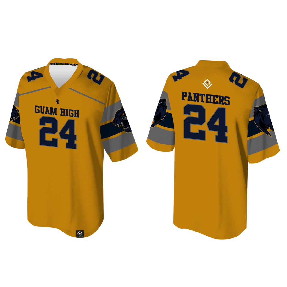 GUAM HIGHSCHOOL FOOTBALL Sublimated Men's Football Fan Jersey (Yellow)