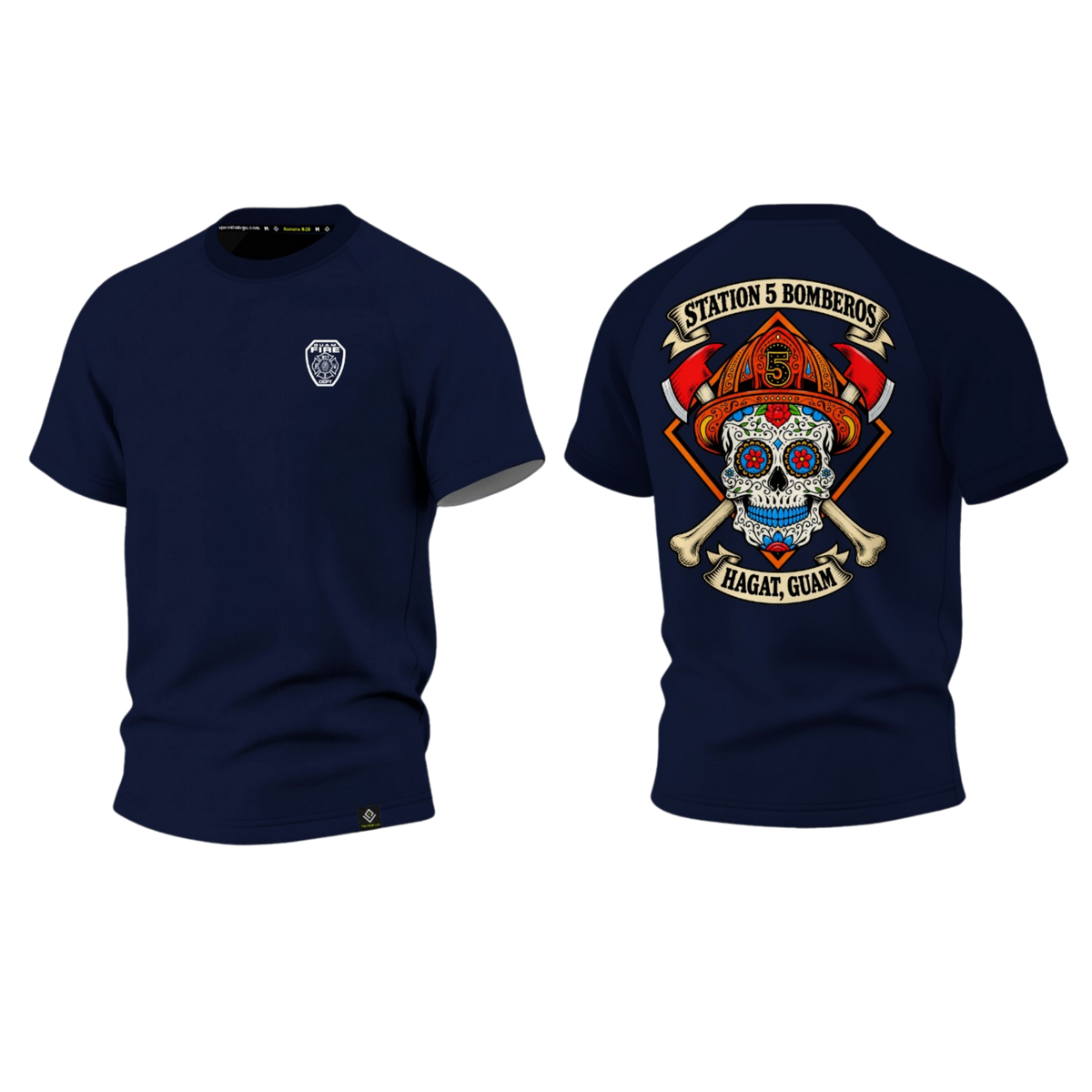 GUAM FIRE DEPARTMENT Sublimated Raglan T-shirt (Station 5 Bomberos)