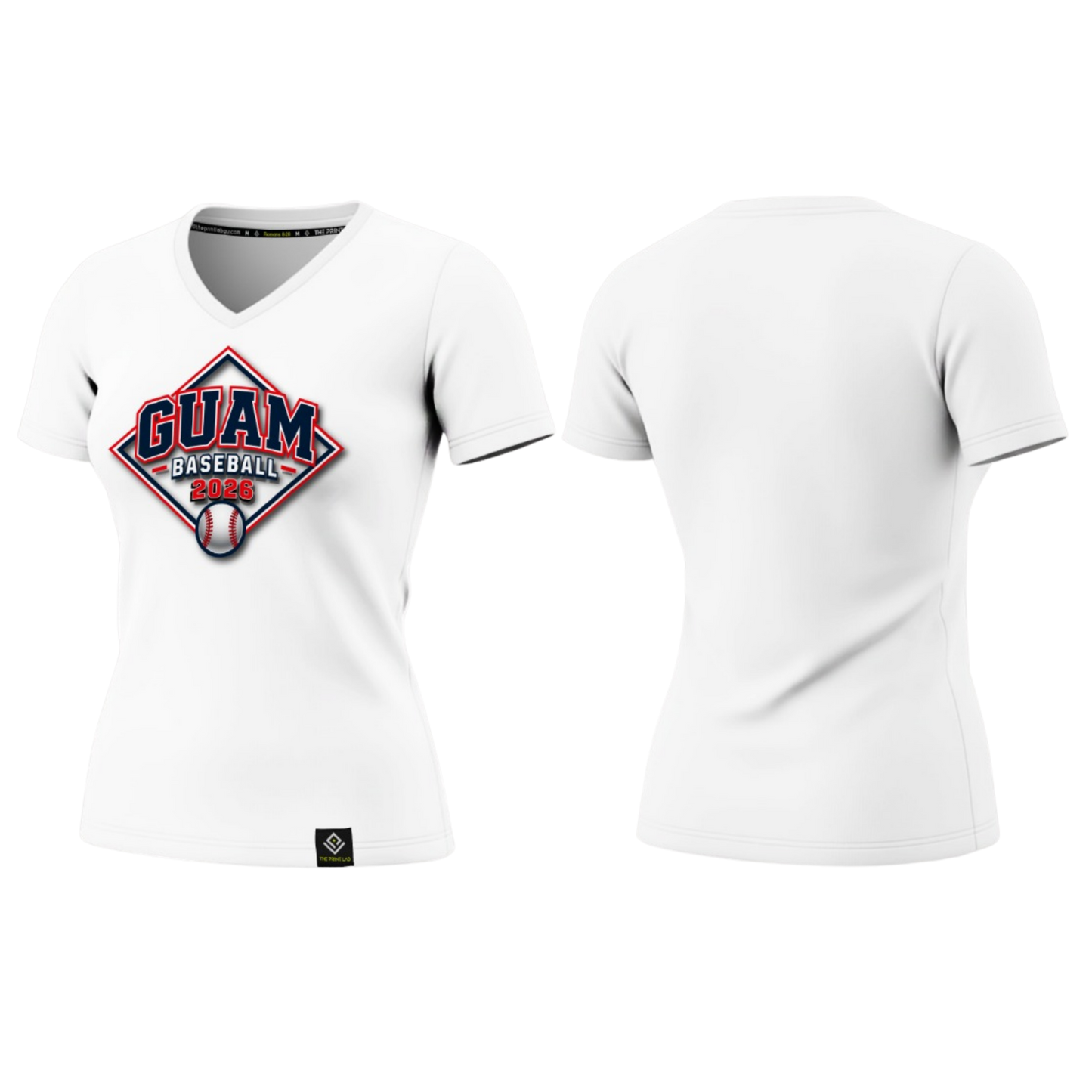 GUAM LITTLE LEAGUE Sublimated Women's T-shirt (Front Logo - White)