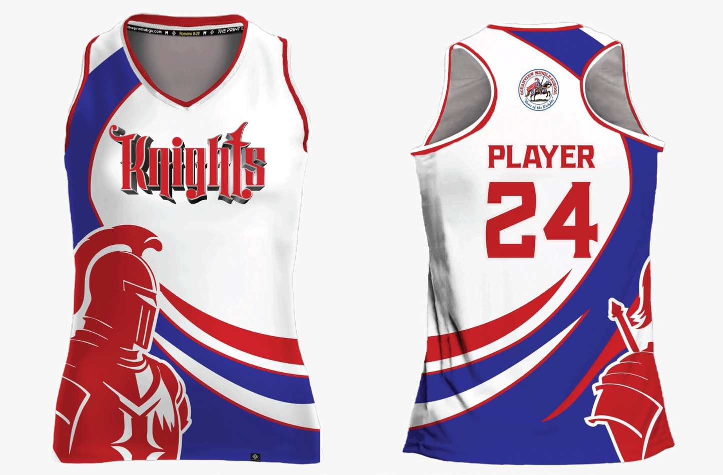 OCEANVIEW MIDDLE SCHOOL RUGBY Sublimated Women's Racer Back