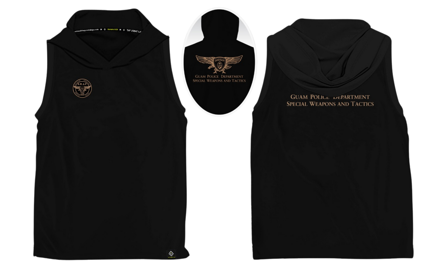 GUAM POLICE DEPT. Sublimated Men's Tank Top with Hood (FRONT SWAT K9)