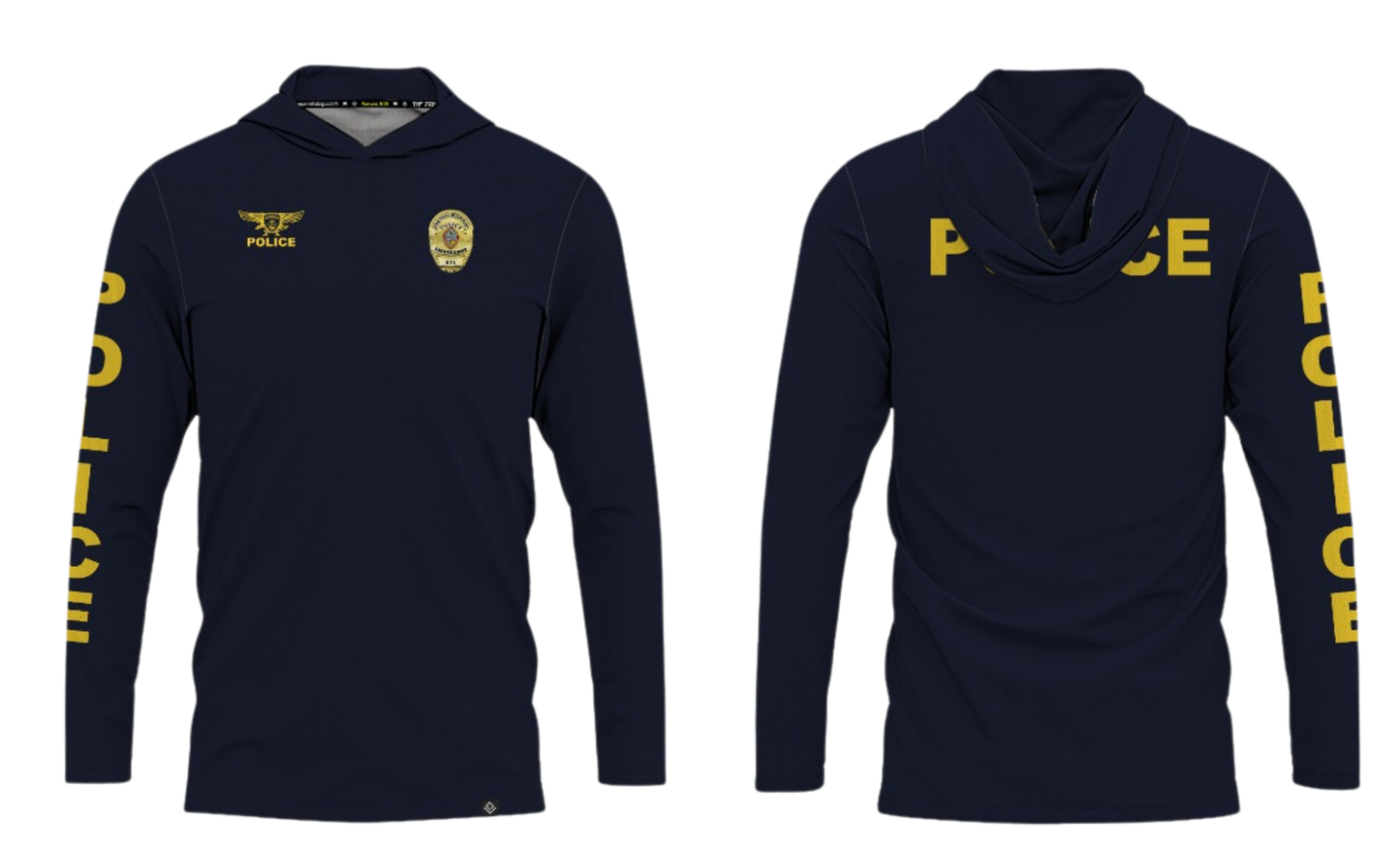GUAM POLICE DEPT. Sublimated Men's Long Sleeve with Hood (LIEUTENANT 671)