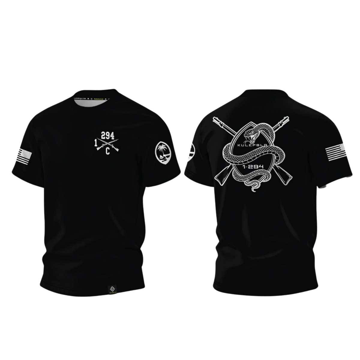 CHARLIE COMPANY - GUAM NATIONAL GUARD Sublimated T-shirt (Black)