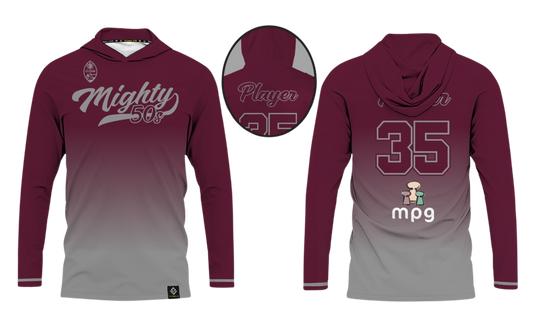 MIGHTY 50's Sublimated Men's Long Sleeve with Hood