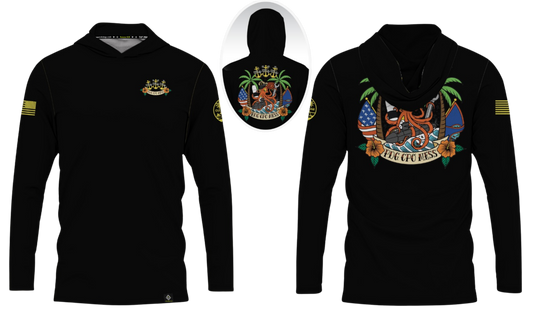 USN PDG CPO MESS Sublimated Men's Long Sleeve with Hood (Black)