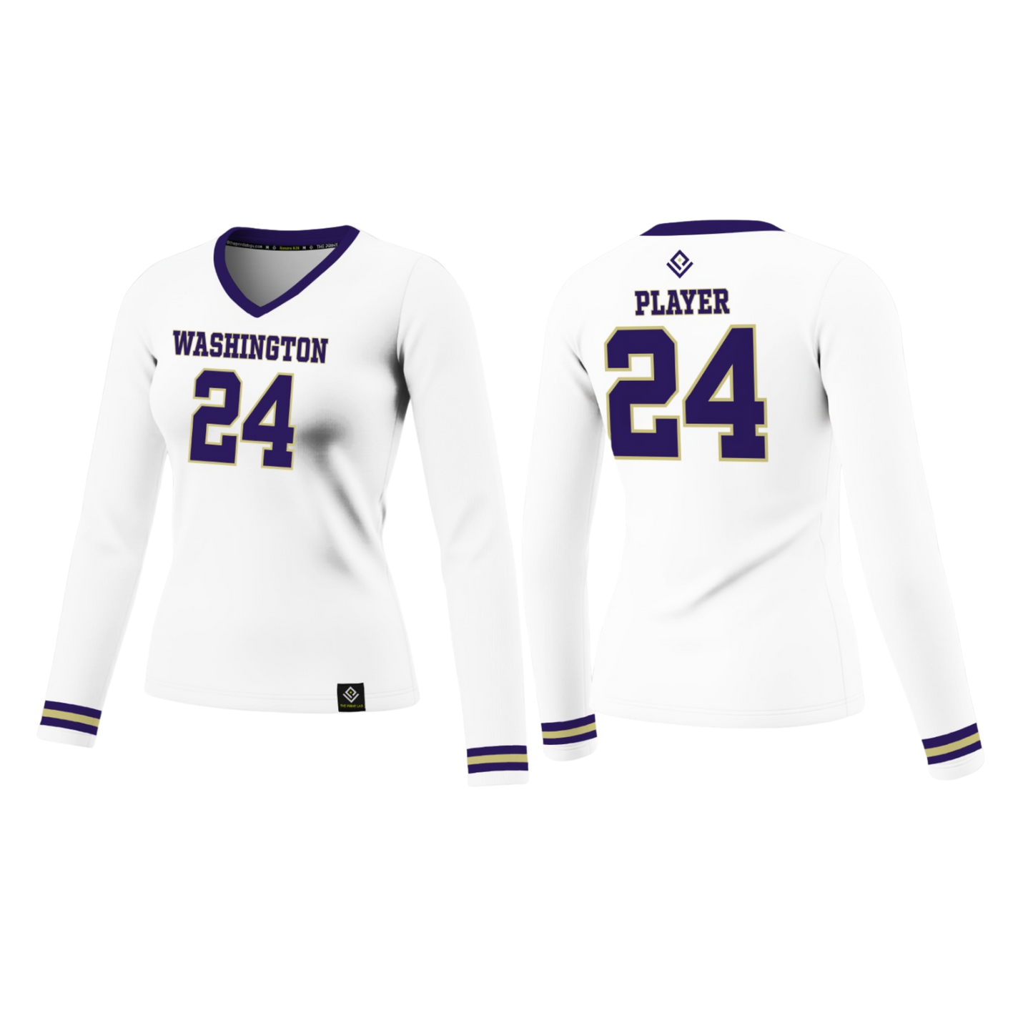 GW FOOTBALL Sublimated Women's Long Sleeve (White)