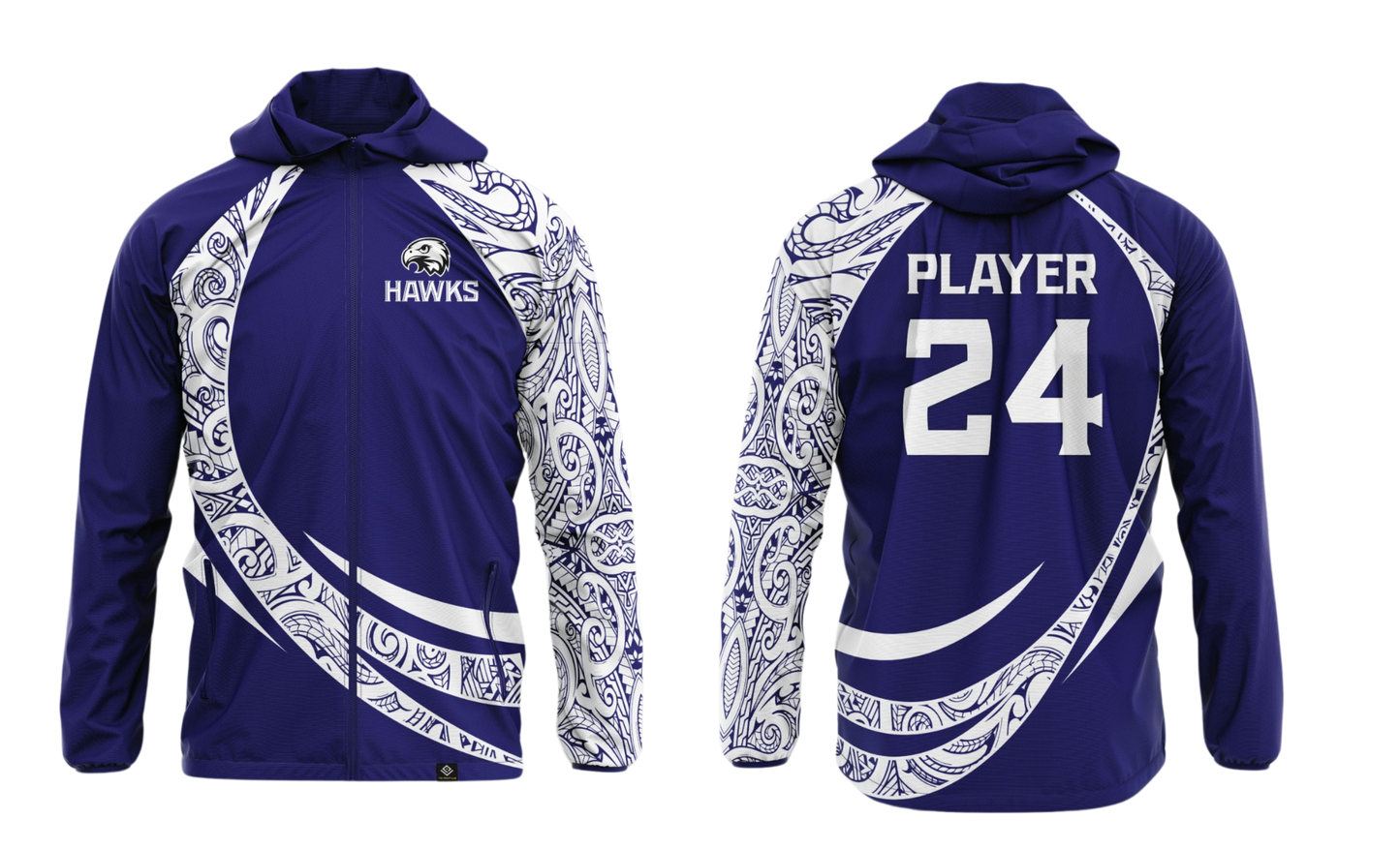 FBLG HAWKS RUGBY Sublimated Lightweight Windbreaker Jacket