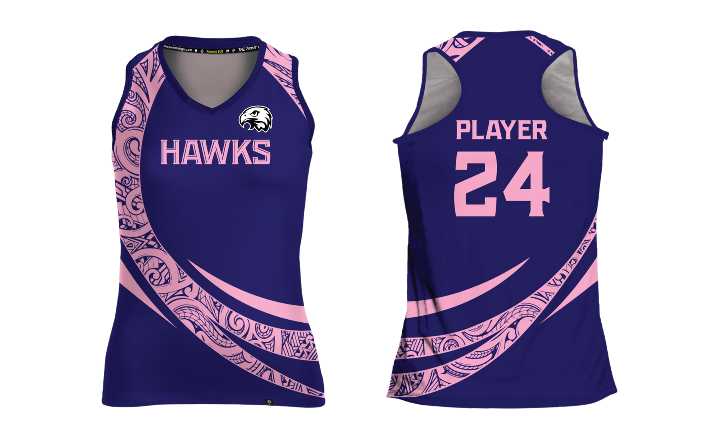 FBLG HAWKS RUGBY Sublimated Women's Racer back