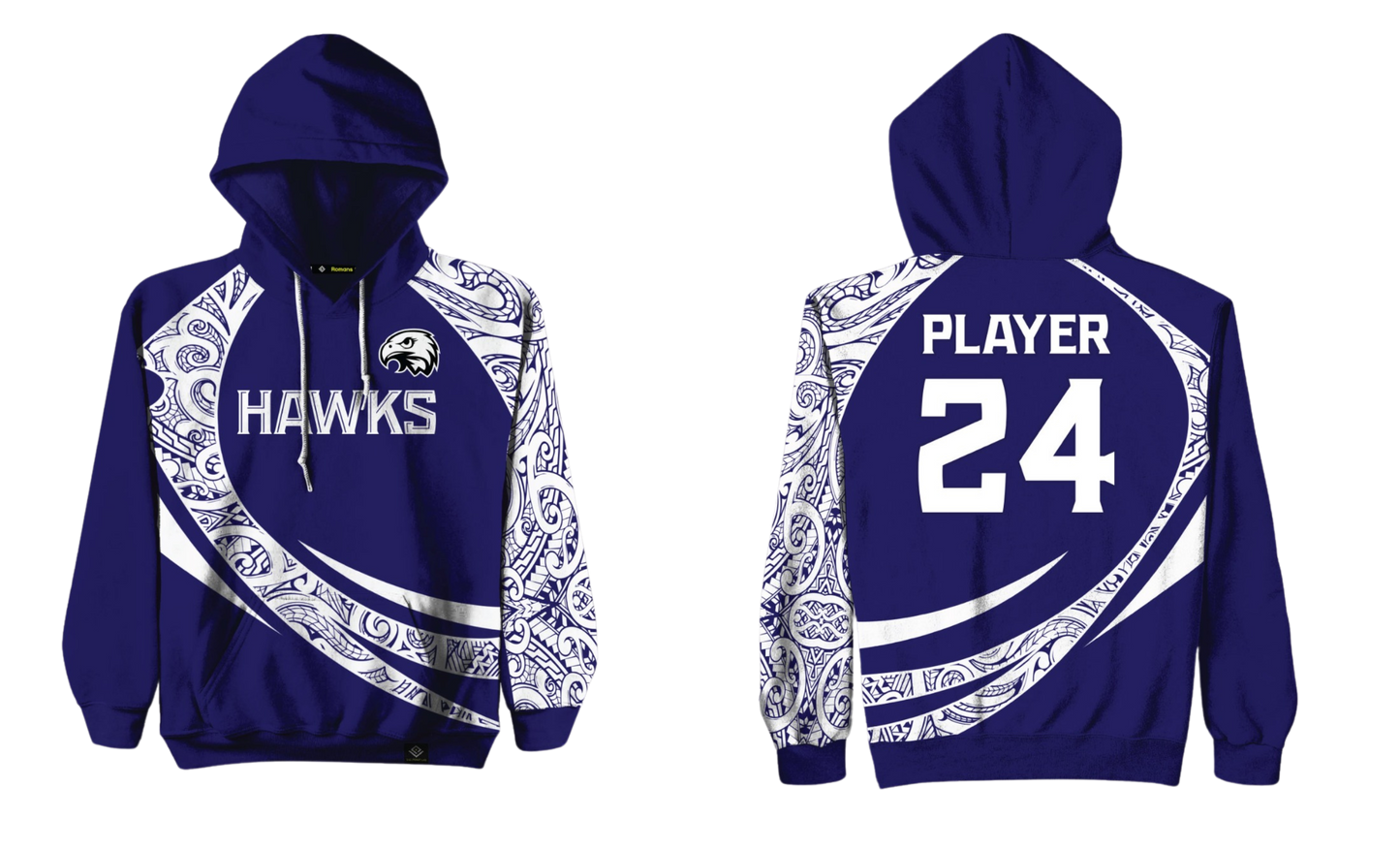 FBLG HAWKS RUGBY Sublimated Pull Over Hoodie (Hybrid)